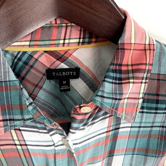Talbots Women Plaid Button Down - Picture 2 of 5